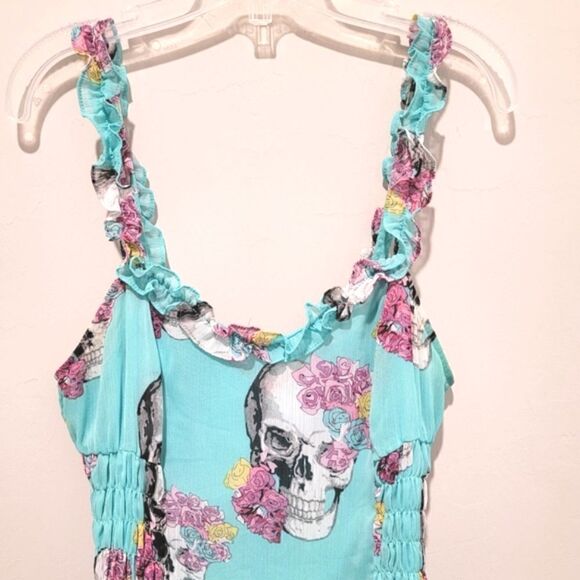 FINAL SALE🌷ROYAL Bones skull print dress size Small - Picture 5 of 16